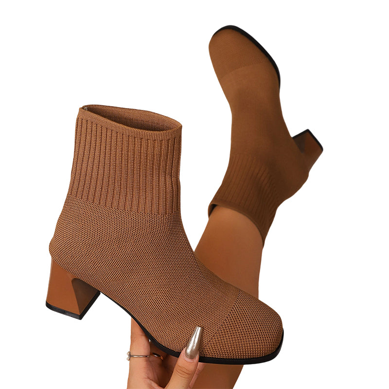 📢📢50% Rabatt!!! 🎉✨ Elastische Sockenstiefel aus Strick für Damen