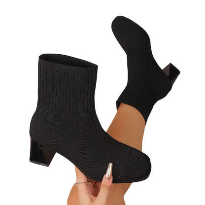 📢📢50% Rabatt!!! 🎉✨ Elastische Sockenstiefel aus Strick für Damen