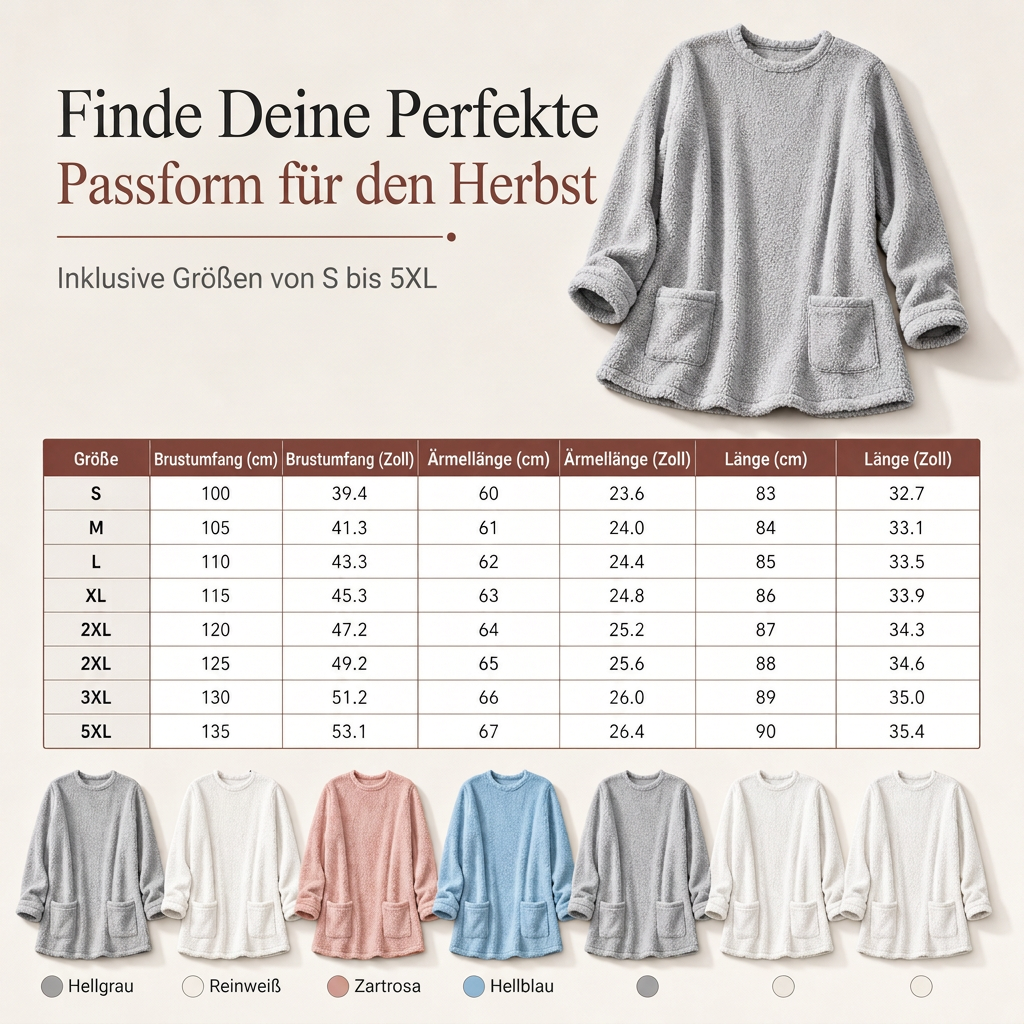 💎🔥 Bestseller – Warmes Langarmshirt mit Taschen – bequem