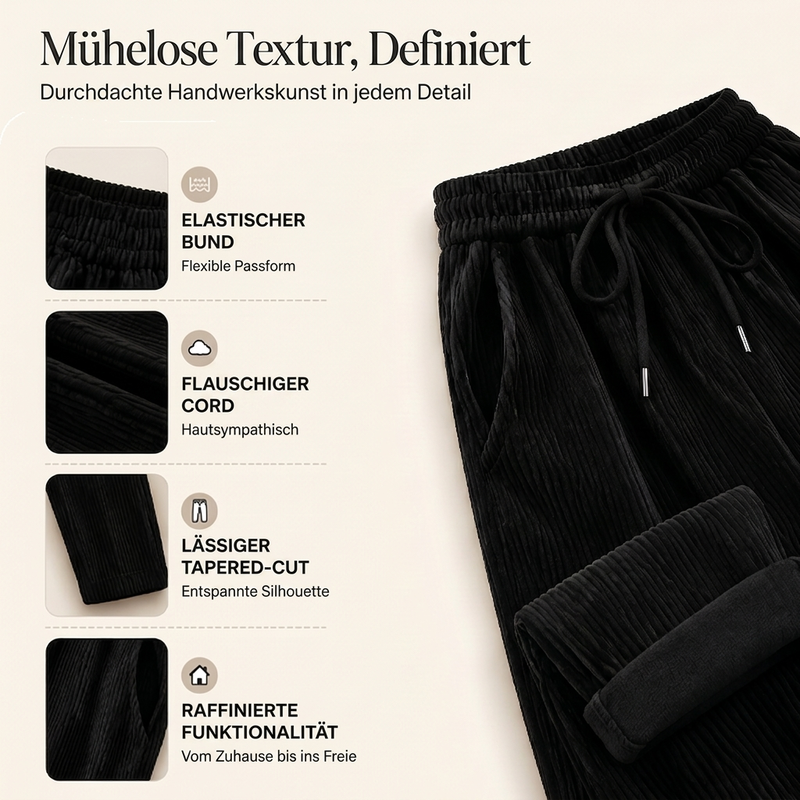 📢📢50% Rabatt!!! 🎉✨ Legere gerippte Damenhose mit Kordelzug in der Taille