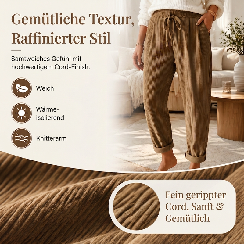📢📢50% Rabatt!!! 🎉✨ Legere gerippte Damenhose mit Kordelzug in der Taille