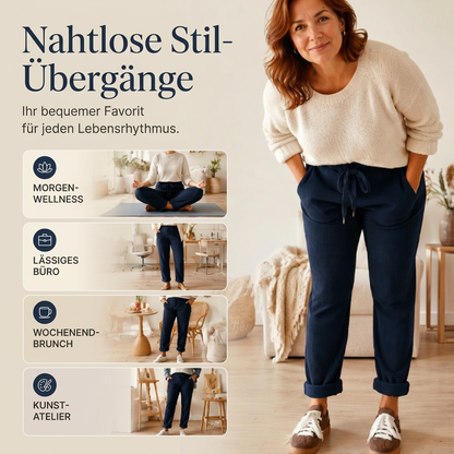 📢📢50% Rabatt!!! 🎉✨ Legere gerippte Damenhose mit Kordelzug in der Taille
