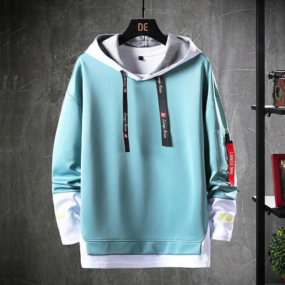 📢📢50% Rabatt!!! 🎉✨ Herren-Lässiges Fake-2-Teile-Kapuzensweatshirt