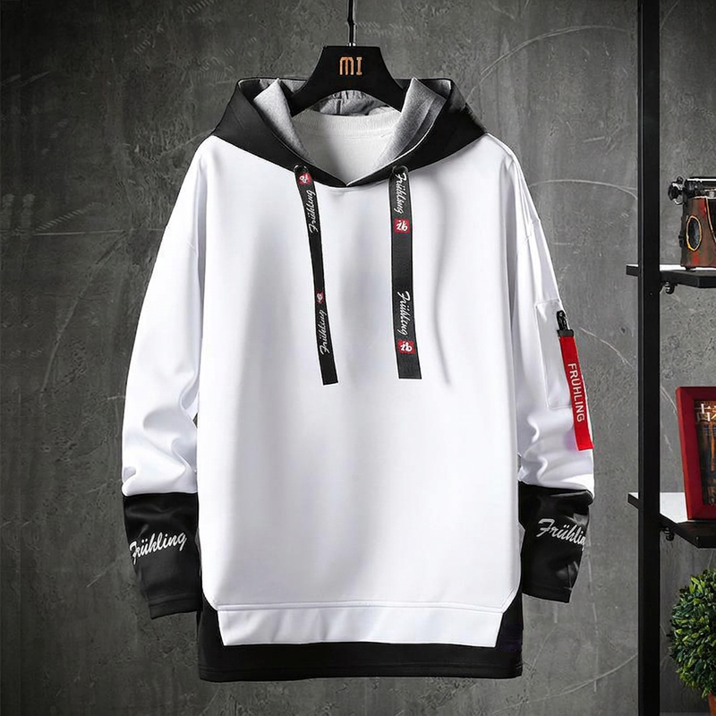 📢📢50% Rabatt!!! 🎉✨ Herren-Lässiges Fake-2-Teile-Kapuzensweatshirt