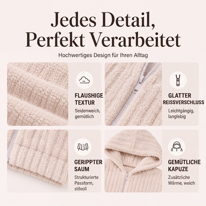 📢📢50% Rabatt!!! 🎉✨ Damen-Kapuzenjacke aus beidseitigem Plüsch