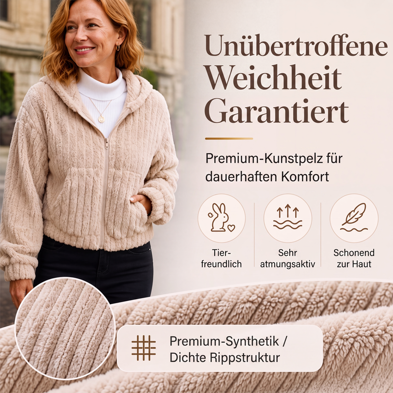 📢📢50% Rabatt!!! 🎉✨ Damen-Kapuzenjacke aus beidseitigem Plüsch