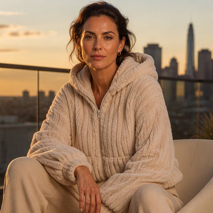📢📢50% Rabatt!!! 🎉✨ Damen-Kapuzenjacke aus beidseitigem Plüsch