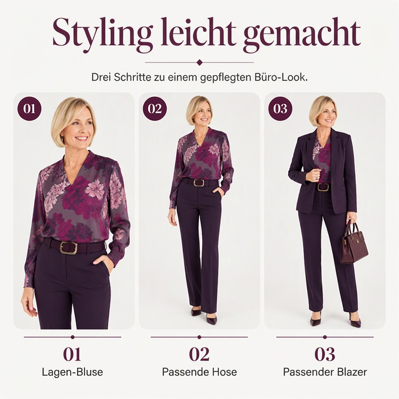 ⭐ 4,9 Sterne – nicht ohne Grund! Elegantes 3-teiliges Büro-Anzugset für Damen