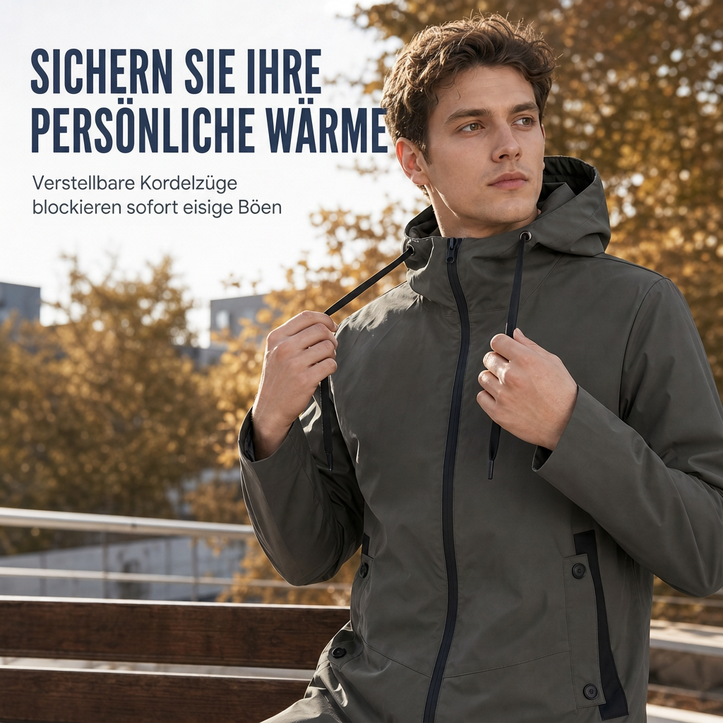 📢📢50% Rabatt!!! 🎉✨ Schlanke taillierte Windjacke mit Kapuze für Herren