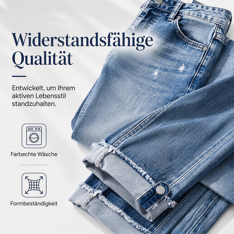 📢📢50% Rabatt!!! 🎉✨ Damen-Jeans mit geradem Bein & Destroy-Effekten im Casual-Stil