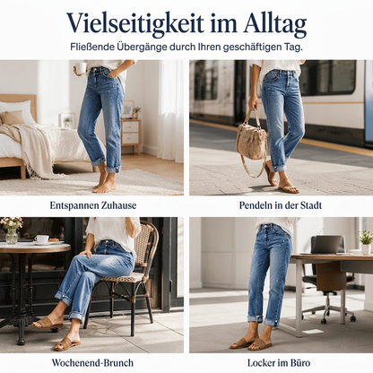 📢📢50% Rabatt!!! 🎉✨ Damen-Jeans mit geradem Bein & Destroy-Effekten im Casual-Stil