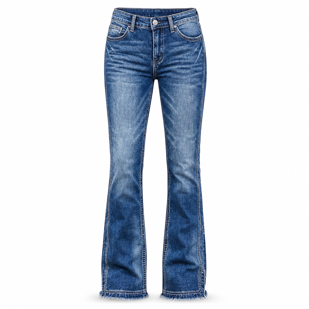 📢📢50% Rabatt!!! 🎉✨ Damen Retro Schlagjeans mit hoher Taille aus Denim