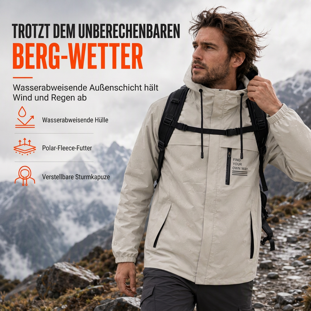 📢📢50% Rabatt!!! 🎉✨ Herren-Outdoor-Windjacke mit abnehmbarer Kapuze
