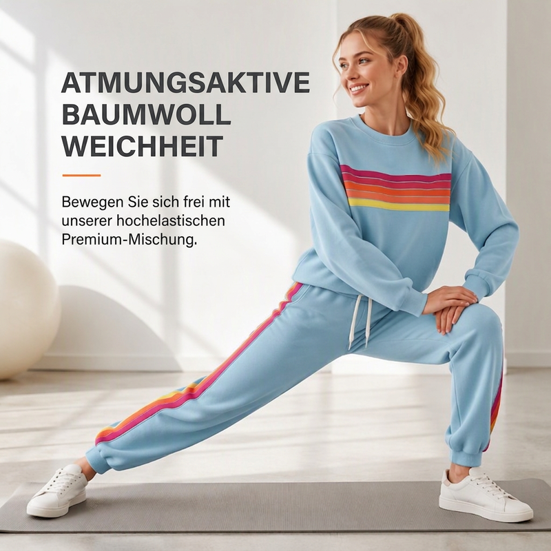 📢📢50% Rabatt!!! 🎉✨ Zweiteiliges Set aus lässigem Sweatshirt & Jogginghose für Damen