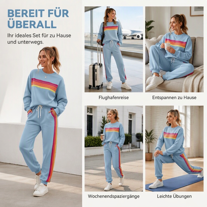 📢📢50% Rabatt!!! 🎉✨ Zweiteiliges Set aus lässigem Sweatshirt & Jogginghose für Damen