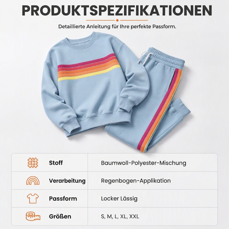 📢📢50% Rabatt!!! 🎉✨ Zweiteiliges Set aus lässigem Sweatshirt & Jogginghose für Damen
