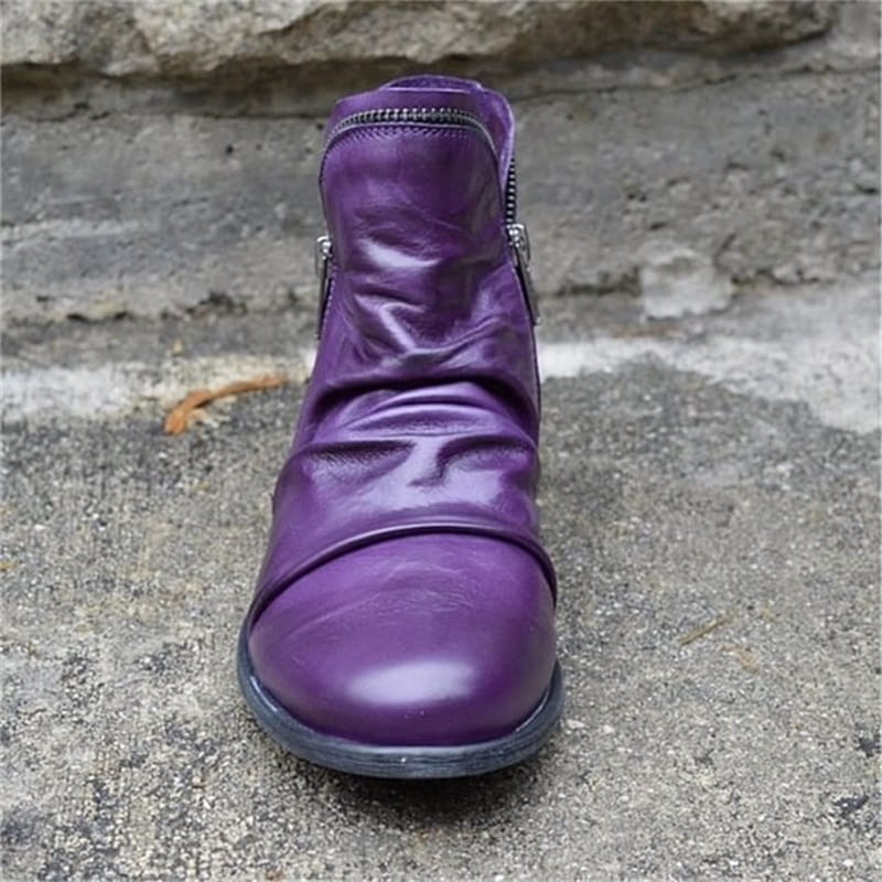 📢📢50% Rabatt!!! 🎉✨ Schicker bequemer Damenstiefel mit seitlichem Reißverschluss aus PU-Leder