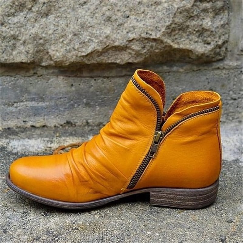 📢📢50% Rabatt!!! 🎉✨ Schicker bequemer Damenstiefel mit seitlichem Reißverschluss aus PU-Leder