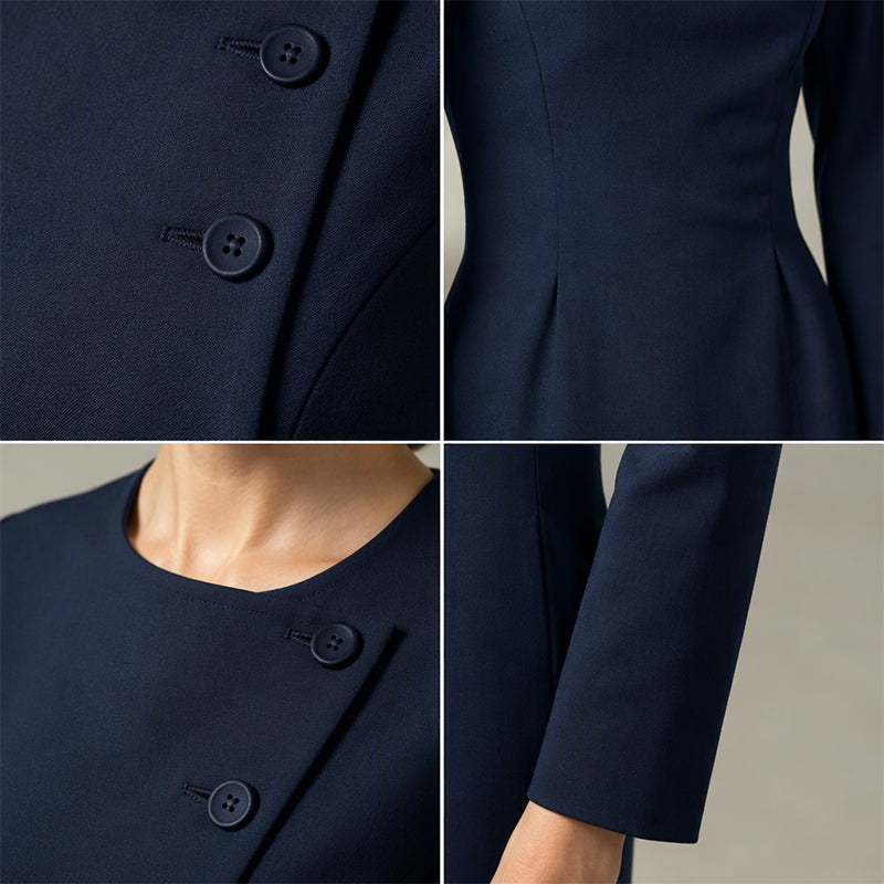 💎✨ Bestseller – Optisch längere Silhouette & elegante Taille – Asymmetrisches Midi-Kleid