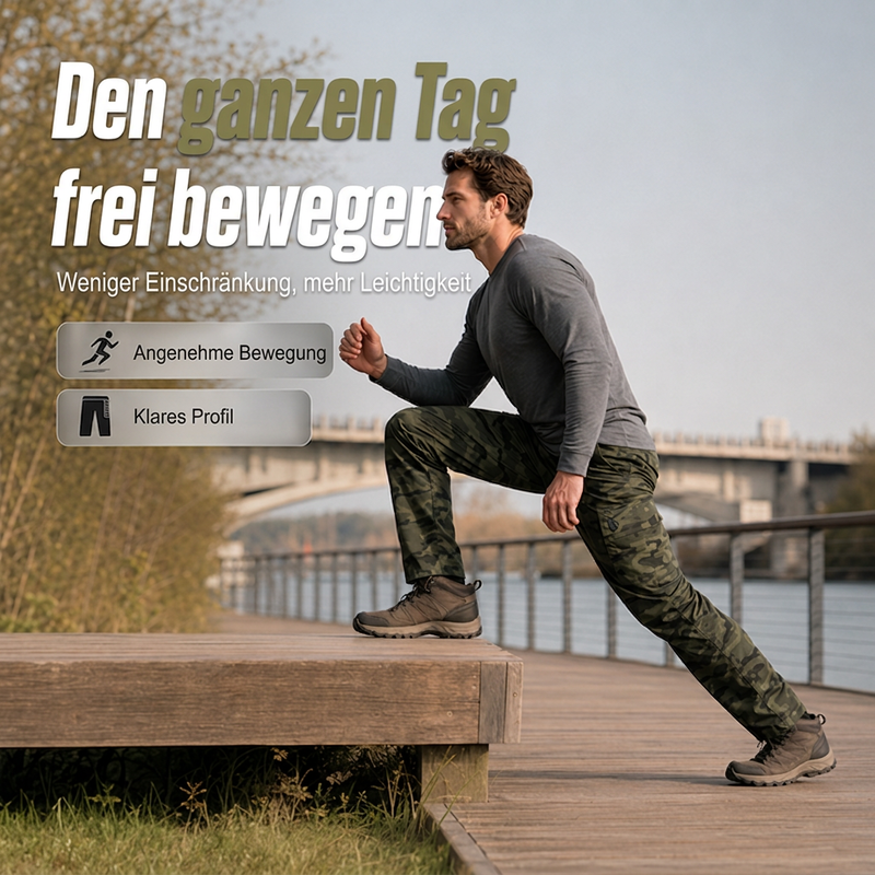 🔥 50% Rabatt – Nur heute!!! Outdoor-Cargohose mit geradem Bein für Herren