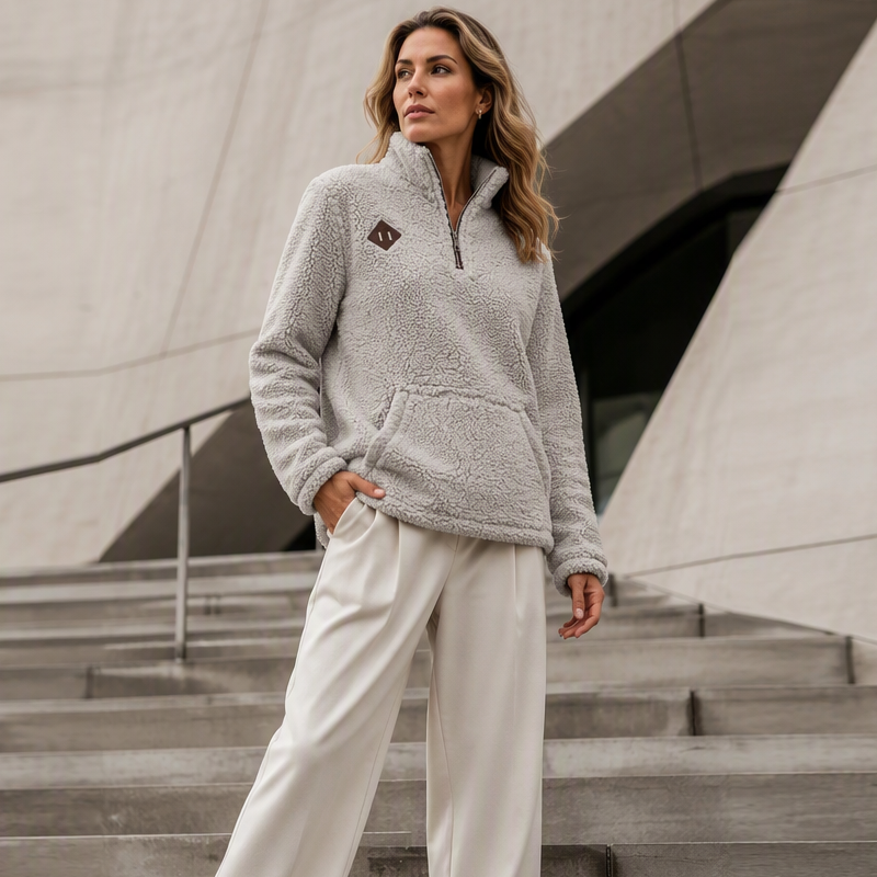 📢📢50% Rabatt!!! 🎉✨ Bequemer, locker sitzender Damen-Halbzip-Pullover