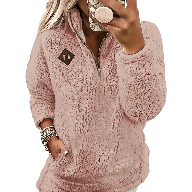 📢📢50% Rabatt!!! 🎉✨ Bequemer, locker sitzender Damen-Halbzip-Pullover