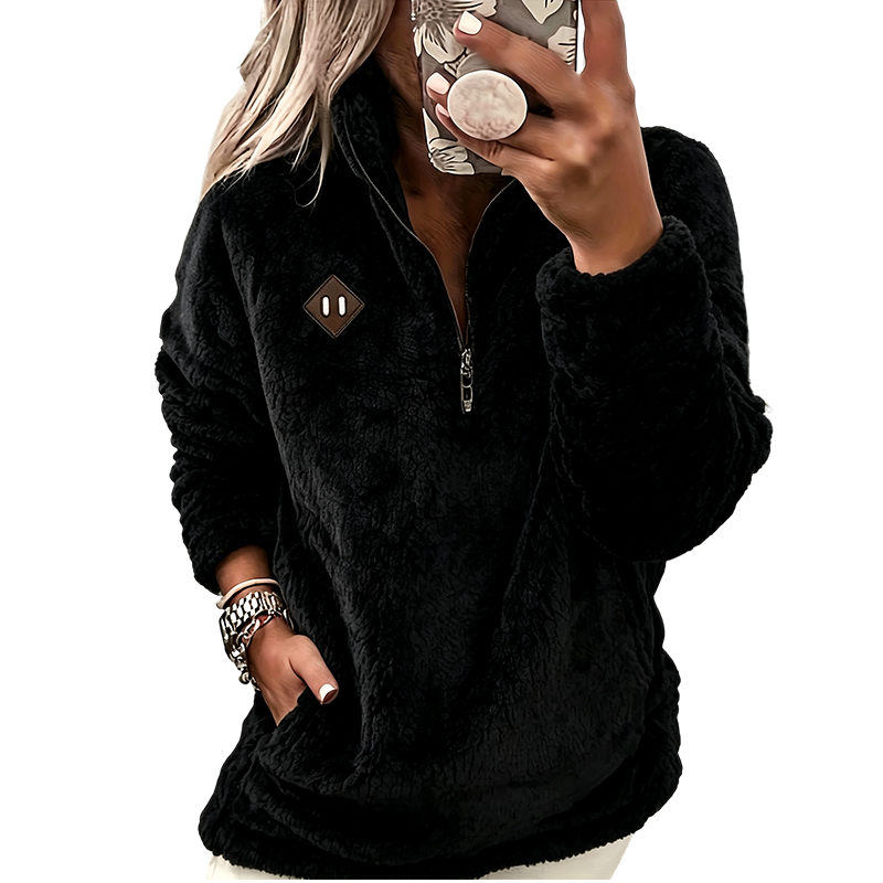 📢📢50% Rabatt!!! 🎉✨ Bequemer, locker sitzender Damen-Halbzip-Pullover