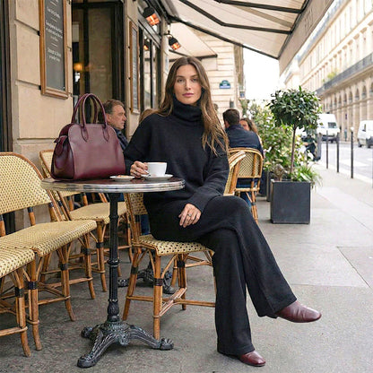 📢📢LIMITED-TIME 50% OFF!!! 🎉✨ High-Neck Side-Zip Sweatshirt & Pants Set