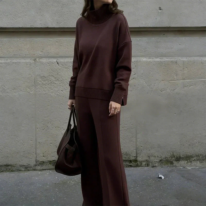 📢📢LIMITED-TIME 50% OFF!!! 🎉✨ High-Neck Side-Zip Sweatshirt & Pants Set