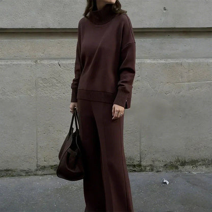 📢📢LIMITED-TIME 50% OFF!!! 🎉✨ High-Neck Side-Zip Sweatshirt & Pants Set