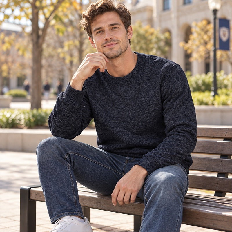 📢📢50% Rabatt!!! 🎉✨ Herren Fleece-gefüttertes Rundhals-Sweatshirt