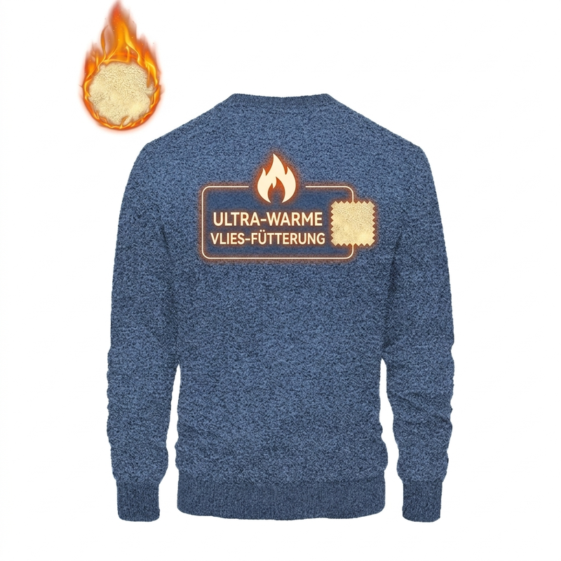 📢📢50% Rabatt!!! 🎉✨ Herren Fleece-gefüttertes Rundhals-Sweatshirt