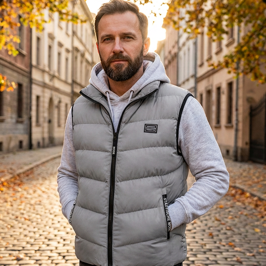 📢🎉50%Rabatt!!!🛍️✨Herren Stehkragenweste mit Polsterung
