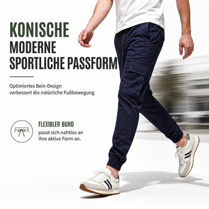📢🎉50%Rabatt!!!🛍️✨Cargo-Hose für Herren im Casual-Look mit mehreren Taschen und Kordelzug