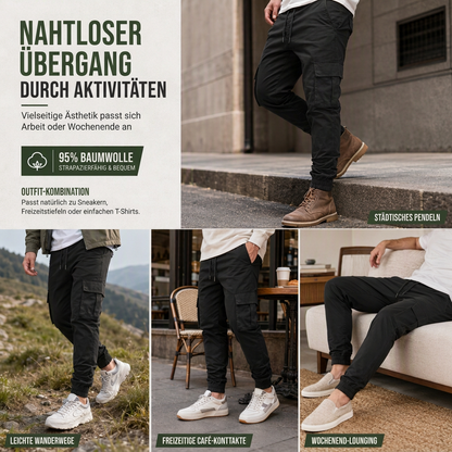 📢🎉50%Rabatt!!!🛍️✨Cargo-Hose für Herren im Casual-Look mit mehreren Taschen und Kordelzug