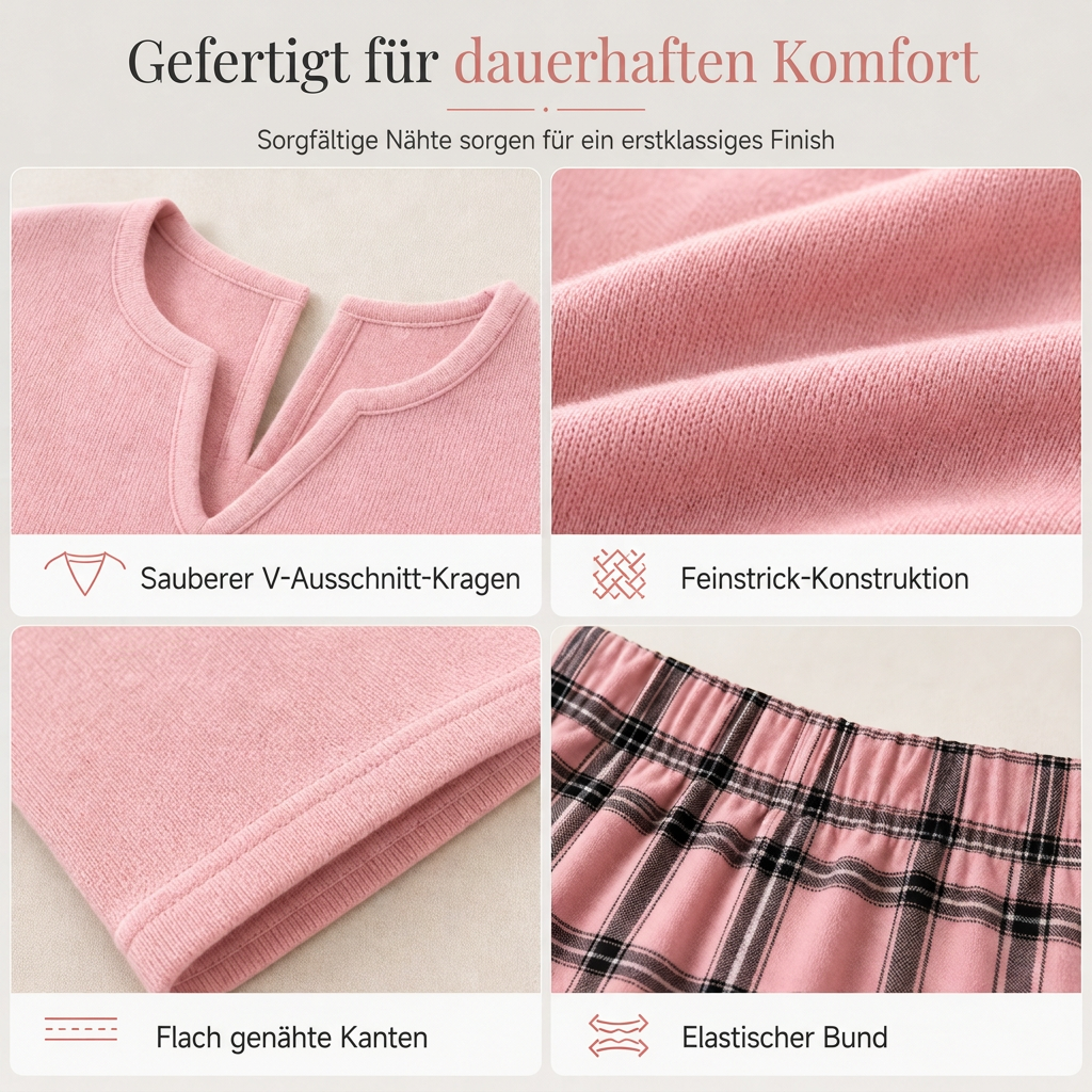 📢🎉50%Rabatt!!!🛍️✨Damen-Set aus Strickoberteil und karierten Leggings