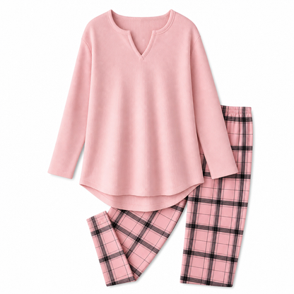 📢🎉50%Rabatt!!!🛍️✨Damen-Set aus Strickoberteil und karierten Leggings