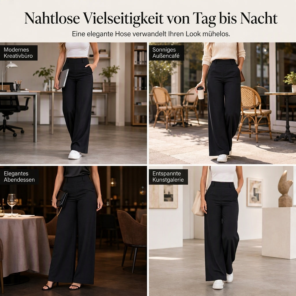 📢🎉50%Rabatt!!!🛍️✨Legere hochtaillierte weitbeinige Damen-Hosen mit figurfreundlichem Fall und fließender Qualität