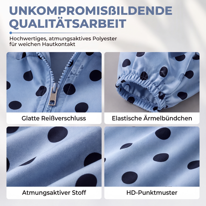 📢🎉50%Rabatt!!!🛍️✨Lässige gepunktete Jacke mit Reißverschluss für Damen