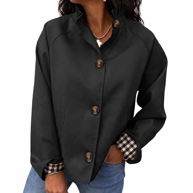 📢📢50% Rabatt!!! 🎉✨ Stilvoller, eleganter Cropped-Trenchcoat für Damen