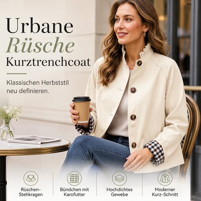📢📢50% Rabatt!!! 🎉✨ Stilvoller, eleganter Cropped-Trenchcoat für Damen