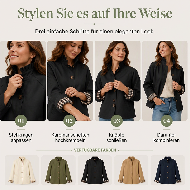 📢📢50% Rabatt!!! 🎉✨ Stilvoller, eleganter Cropped-Trenchcoat für Damen