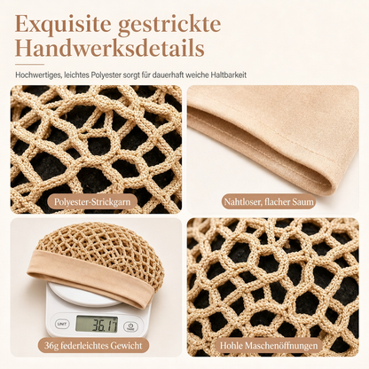 📢📢50% Rabatt!!! 🎉✨ Elastisches, atmungsaktives Haarnetz mit breitem Mesh-Band & hohler Haarabdeckung