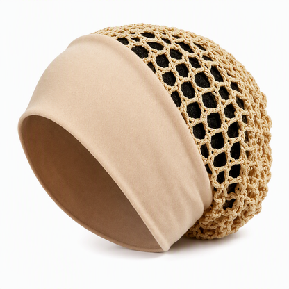 📢📢50% Rabatt!!! 🎉✨ Elastisches, atmungsaktives Haarnetz mit breitem Mesh-Band & hohler Haarabdeckung
