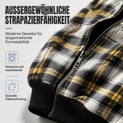 📢📢50% Rabatt!!! 🎉✨ Unisex Wendbare Karierte Kapuzenjacke mit Reißverschluss