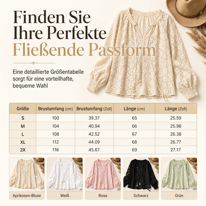 📢📢50% Rabatt!!! 🎉✨ Elegante, locker sitzende Langarm-Spitzenpullover-Bluse für Damen