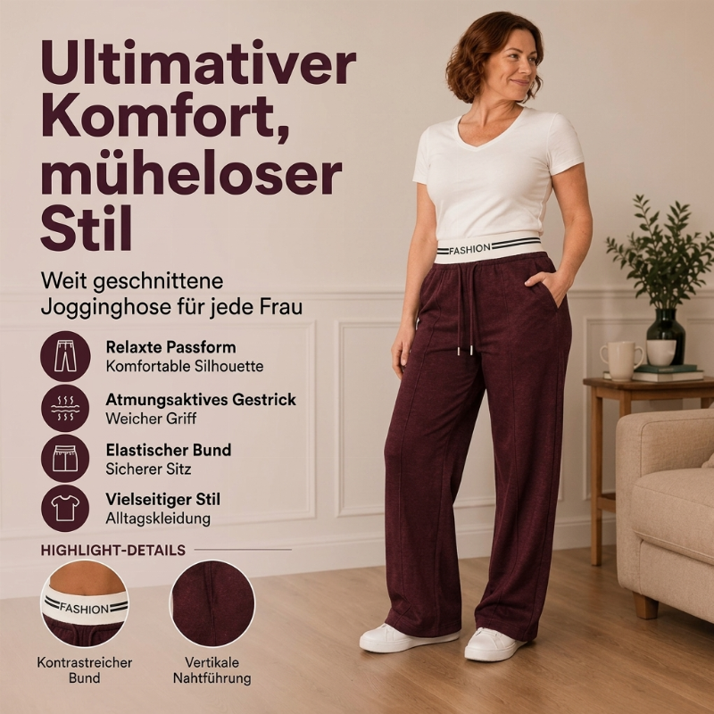 📢🎉50%Rabatt!!!🛍️✨Damen Hochweitige Jogginghose mit weitem Bein
