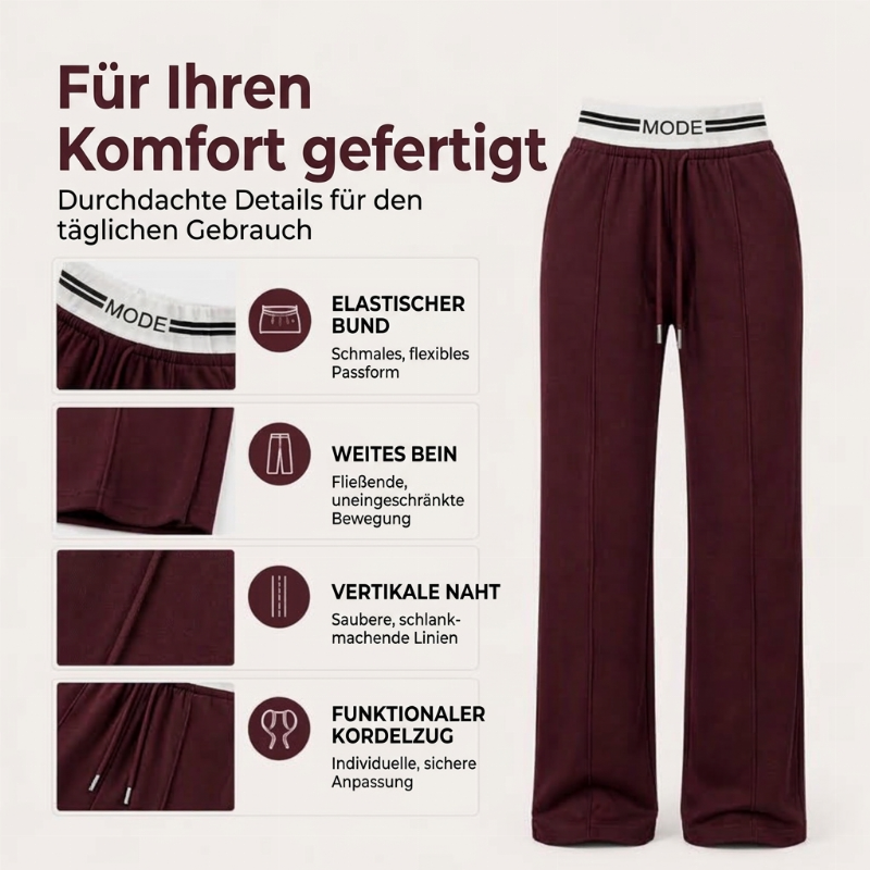📢🎉50%Rabatt!!!🛍️✨Damen Hochweitige Jogginghose mit weitem Bein