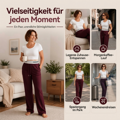 📢🎉50%Rabatt!!!🛍️✨Damen Hochweitige Jogginghose mit weitem Bein