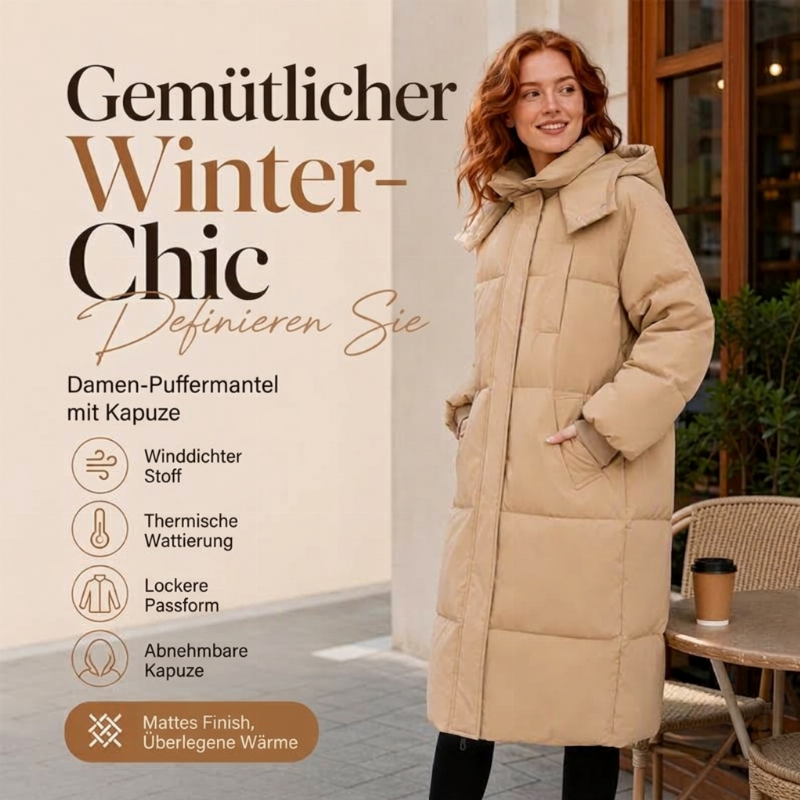 📢📢50% Rabatt!!! 🎉✨ Warme, lockere Damen-Winterjacke mit Kapuze